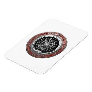 [500] Vegvisir - Viking Silver Magic Runic Compass Magnet