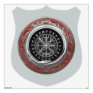 [500] Vegvisir - Viking Silver Magic Runic Compass Wall Decal