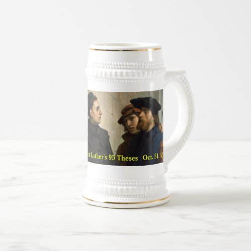 500th Anniv of Martin Luthers 95 Theses Beer Stein