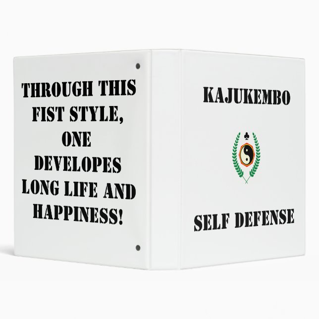 501px-Kajukenbo-crest_svg, Kajukembo , Self Def... 3 Ring Binder (Background)