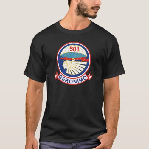 501st Parachute Infantry Regiment PIR Insignia T_Shirt