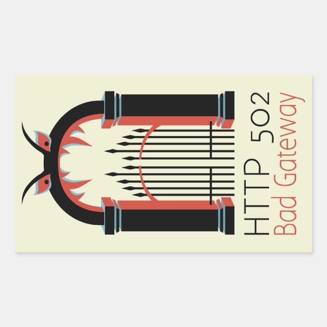 502 Bad Gateway Rectangular Sticker (Front)