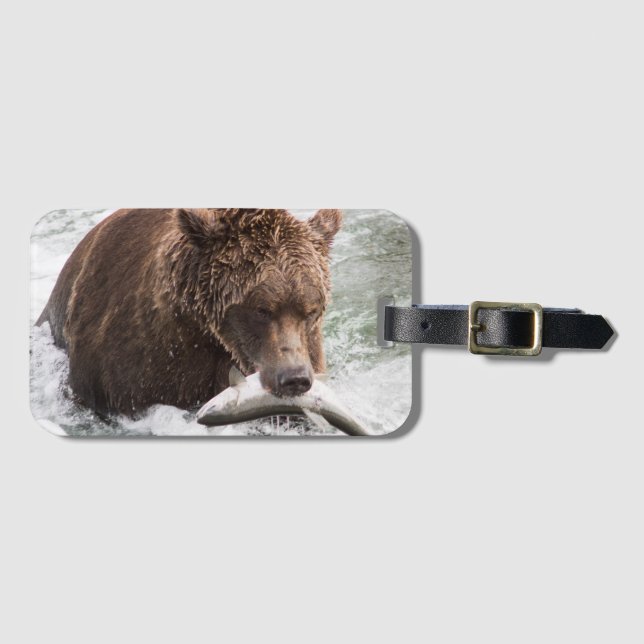 503 Cubadult Fisherbear Luggage Tag (Front Horizontal)