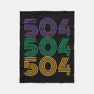 504 Mardi Gras 2025 Funny Carnival Costume Outfit Fleece Blanket