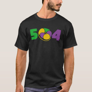 504 Mardi Gras King Cake New Orleans Parade Carniv T-Shirt