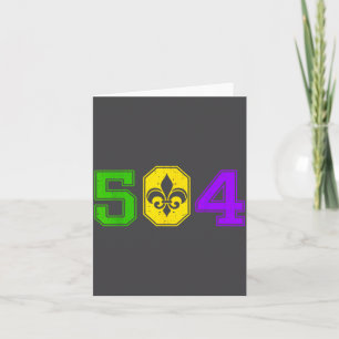 504 Mardi Gras New Orleans Louisiana Carnival Men  Card