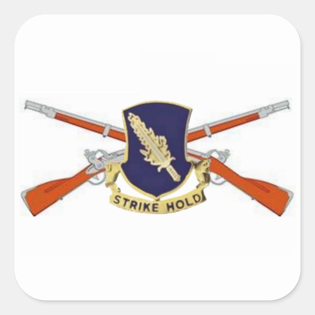 504TH INFANTRY DUI/CROSSED RIFLES STICKERS (Front)