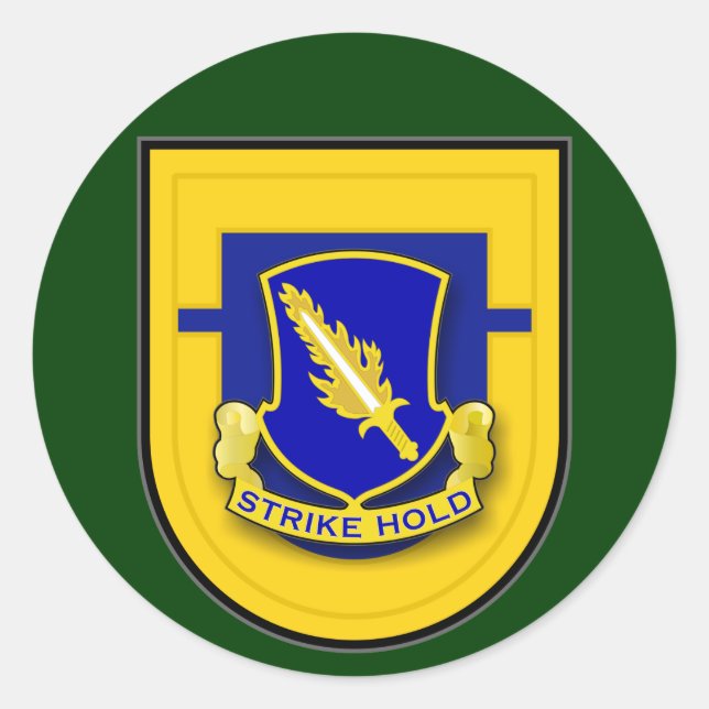 504th Infantry Regiment - 1st Battalion Flash Classic Round Sticker (Front)