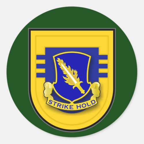 504th Infantry Regiment _ 3d Battalion Flash Classic Round Sticker