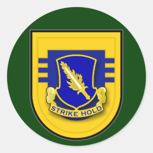504th Infantry Regiment - 3d Battalion Flash Classic Round Sticker