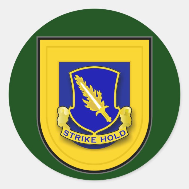 504th Infantry Regiment (Airborne) Flash Classic Round Sticker (Front)