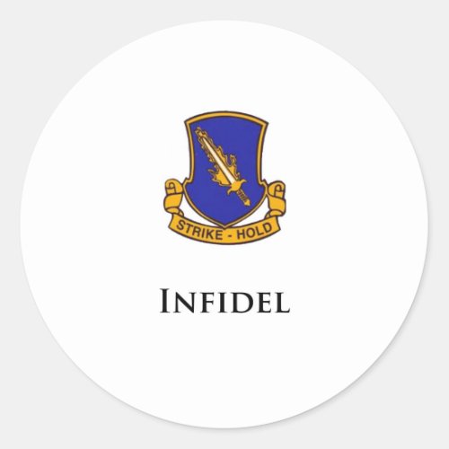 504th PIR_ Infidel Classic Round Sticker