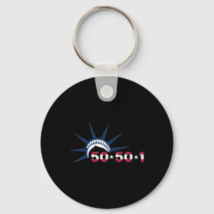 50501 Protest Movement Statue Of Liberty Against T Keychain