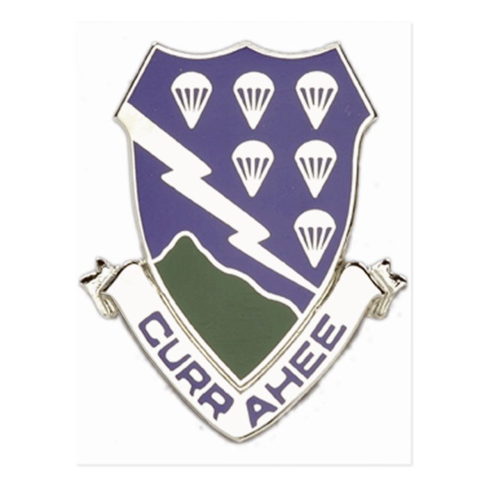 506th Infantry Crest Post Card