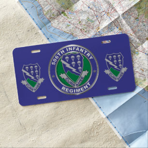 506th Infantry Regiment License Plate