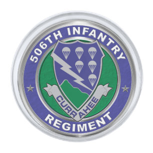 506th  Infantry Regiment  Silver Finish Lapel Pin