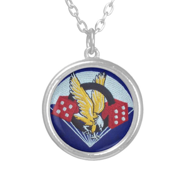 506th Parachute Infantry Regiment Silver Plated Necklace (Front)