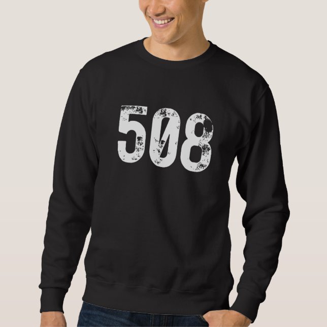 508 Area Code Worcester MA Mobile Telephone Area C Sweatshirt (Front)