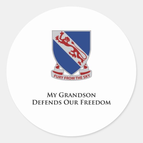 508th Grandson Defends Our Freedom Classic Round Sticker