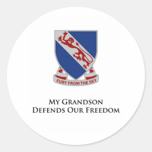 508th Grandson Defends Our Freedom Classic Round Sticker