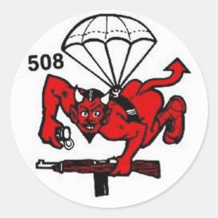 508th PIR Classic Round Sticker