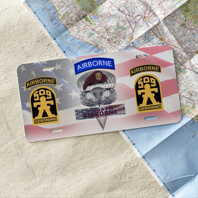 509th Airborne Infantry Regiment  License Plate (In Situ)