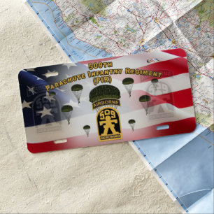 509th Airborne Infantry Regiment License Plate