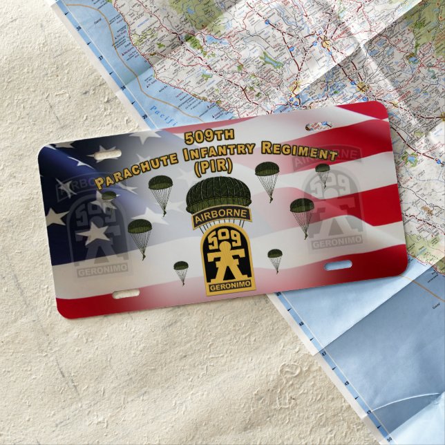 509th Airborne Infantry Regiment  License Plate (In Situ)