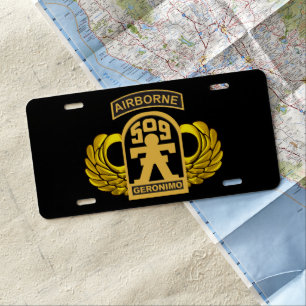 509th Airborne Infantry Regiment License Plate