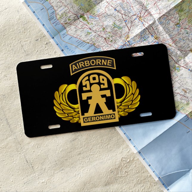 509th Airborne Infantry Regiment  License Plate (In Situ)