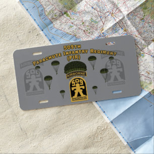 509th Airborne Infantry Regiment License Plate