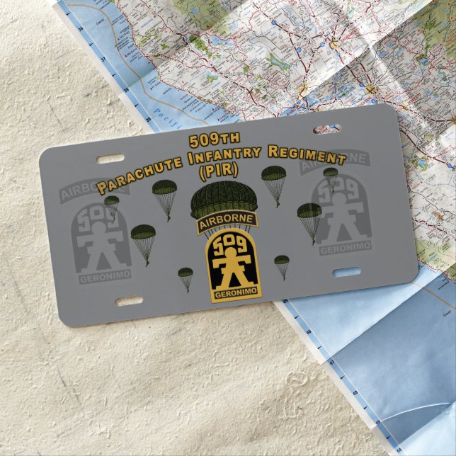 509th Airborne Infantry Regiment  License Plate (In Situ)