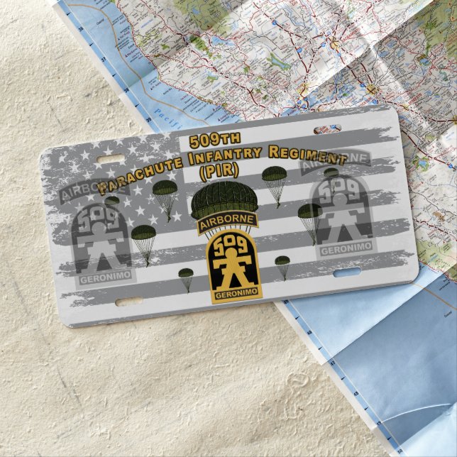 509th Airborne Infantry Regiment  License Plate (In Situ)