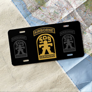 509th Airborne Infantry Regiment License Plate