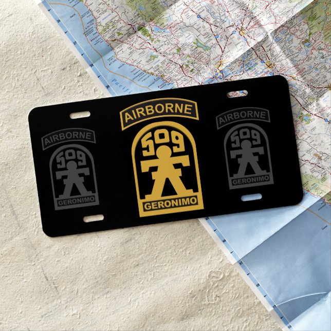 509th Airborne Infantry Regiment  License Plate (In Situ)