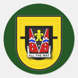509th Infantry Regiment - 1st Battalion Flash Classic Round Sticker