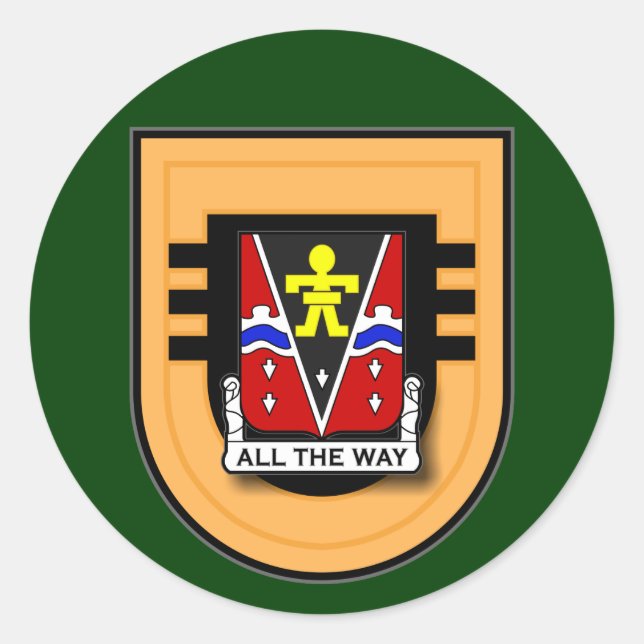 509th Infantry Regiment - 3d Battalion Flash Classic Round Sticker (Front)