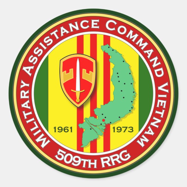 509th RRG 3 - ASA Vietnam Classic Round Sticker (Front)