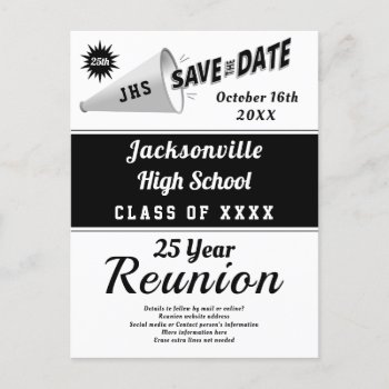 50 40 30 25 20 10 Any Class Reunion Save The Date Postcard by Zigglets at Zazzle
