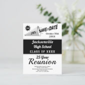50 40 30 25 20 10 Any Class Reunion Save the Date Postcard (Standing Front)