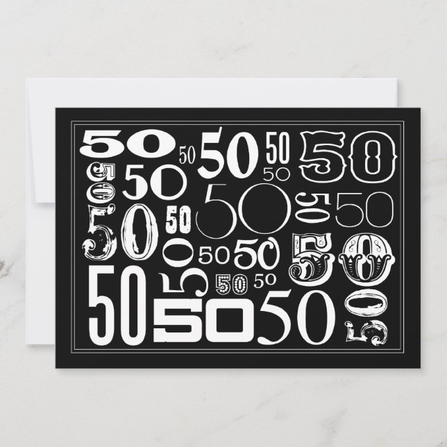 50, 50, and more 50! invitation (Front)