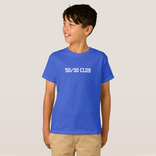 50/50 CLUB SHOTIME #17 BLUE JERSEY BASEBALL SHIRT (Front Full)