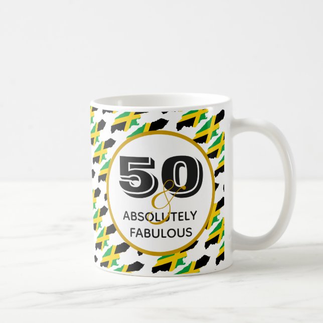 50 & Absolutely Fabulous JAMAICA Celebration Coffee Mug (Right)