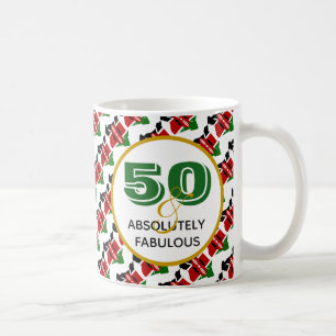50 & Absolutely Fabulous KENYA Birthday Coffee Mug