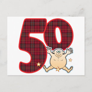 50 Age Star Man Postcard