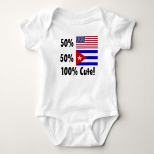 50% American 50% Cuban 100% Cute Baby Bodysuit