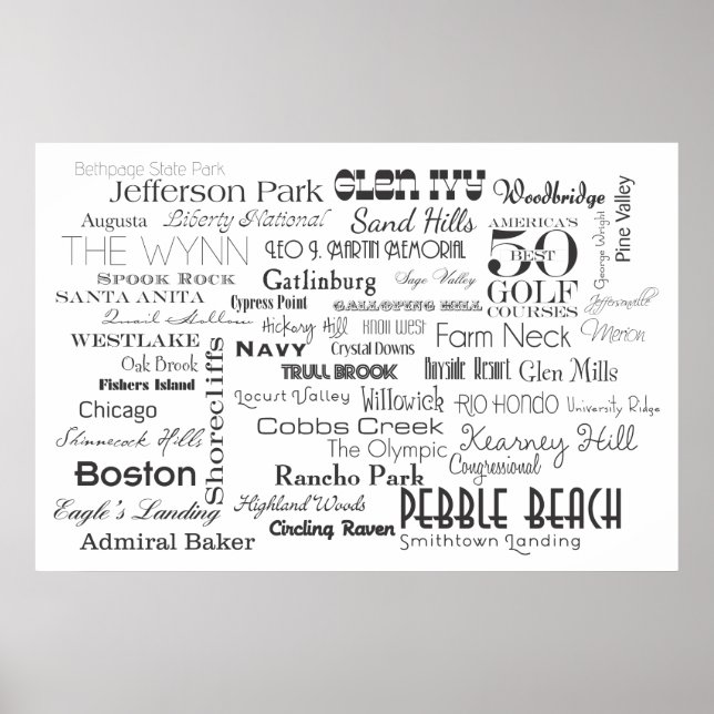 50 Americas Best Golf Courses Poster (Front)