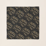 50 and Fab Birthday Faux Gold Glitter on Black Scarf<br><div class="desc">Here's a fabulous gift for your friend or family member who is turning fifty this year. This design features the words "50 and FAB" in faux gold glitter as a repeating pattern on an elegant black background. The pattern has been placed diagonally so the words will be easy to read...</div>