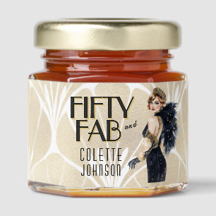 50 and Fabulous 1920s Birthday  Honey Jar Favors