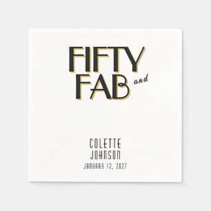 50 and Fabulous 1920s Birthday Napkins